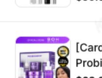 Representative charted product for BIOHEAL BOH