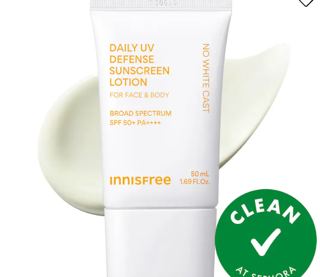 innisfree Daily UV Invisible Korean Sunscreen Lotion SPF 50+ PA++++ for Face & Body