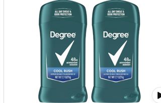 Degree Men Original Antiperspirant Deodorant Cool Rush Twin Pack 48-Hour Sweat & Odor Protection Antiperspirant For Men 2.7 oz