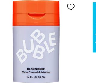Bubble Skincare Cloud Surf Water Cream Facial Moisturizer, Everyday Care, All Skin Types, 1.7 fl oz / 50mL
