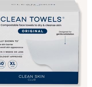 Clean Skin Club Clean Towels Original Disposable Face Towels