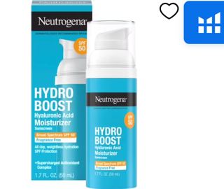 Neutrogena Hydro Boost Hyaluronic Acid SPF 50 Face Moisturizer Lotion, Skin Care, 1.7...