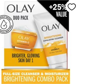 Olay Skin Care Regenerist Vitamin C+Peptide 24 Gift set, Facial Cleanser 5 fl oz, Facial Moisturizer...