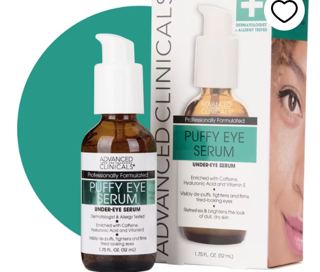 Advanced Clinicals Puffy Under Eye Face Serum. Hydrating and Calming Serum. 1.75 fl oz +1++13
