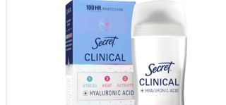 100HR-INVISIBLE SOLID COMPLETELY CLEAN Secret Clinical Strength Invisible Solid Antiperspirant Deodorant for Women, 100HR
