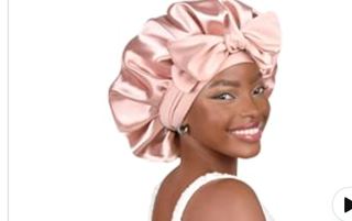 YANIBEST Adjustable Silk Bonnet for Sleeping Women Double Layer Satin Bonnet Reduce Friction Prevent Frizz Curly Hair