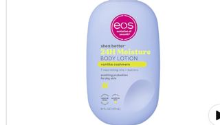eos Shea Better Body Lotion Vanilla Cashmere, 24-Hour Moisture Skin Care, Lightweight & Non-Greasy, Natural Shea, Vegan, Vanilla Bo...