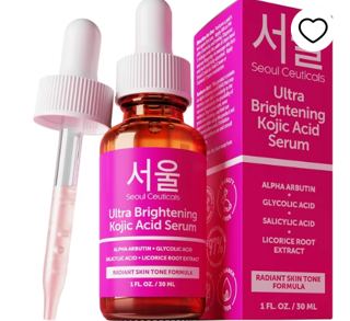 SeoulCeuticals Korean Skin Care Kojic Acid Serum Alpha Arbutin Glycolic Acid + Salicylic Acid K....