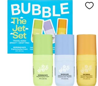 Bubble Skincare The Jet Set Trio Mini Serums Kit for All Skin Types, Travel & Trial, Gifting Set of 3