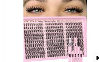 Goddvenus Lash Clusters Kit Wispy Eyelash Clusters Lashes Natural DIY Lash Extension Kit 10-16mm Cluster Eyelash Extensions Kit...