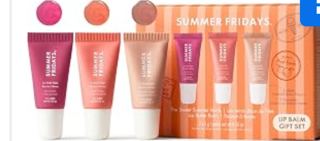 Summer Fridays Sweet Summer Minis Lip Balm Trio (0.35 Oz, 3 Ct) | Limited-Edition Tinted Lip Gloss Gift Set, Hydrating, Non-Sticky Sheer...