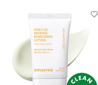 AT SEPHORR innisfree Daily UV Invisible Korean Sunscreen Lotion SPF 50+ PA++++ for Face & Body 68 Get It Shipped: 92782 Im Pickup: TUSTIN MARKET PLACE =Ê Next-Day Delivery: 92782