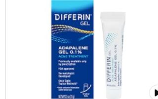 Differin Acne Retinoid Treatment Gel, 0.1% Adapalene, 15g Tube | Over-The-Counter Retinoid, Clears Acne And Prevents Breakout