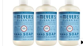 MRS. MEYER'S CLEAN DAY Hand Soap, Rain Water Scent, 12.5 Fl Oz Bottle - 3 Pack | Moisturizing Liquid Hand Soap, Softens and...