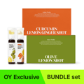 LATIB Olive & Ginger Shot Set (Olive Lemon Shot 14 Bottles + Curcumin Lemon Ginger Shot 14 Bottles)