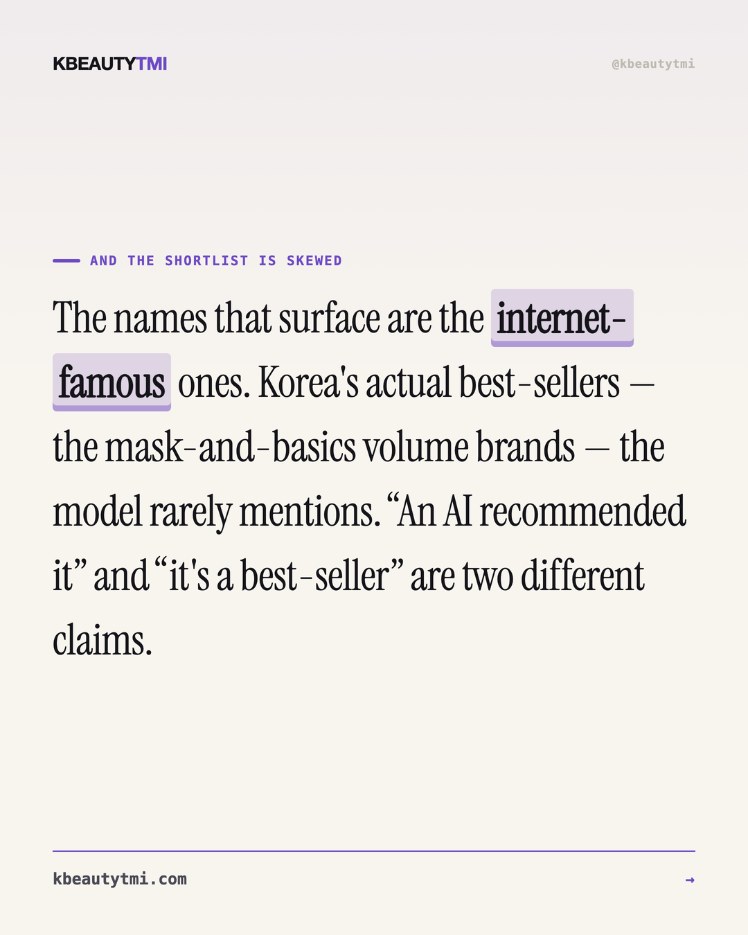 When you ask AI for K-beauty, what does it read? — card 3 of 5
