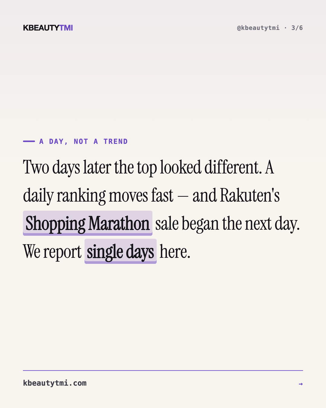 Three of Japan's top four beauty listings were Korean (Oct 3) — card 3 of 6