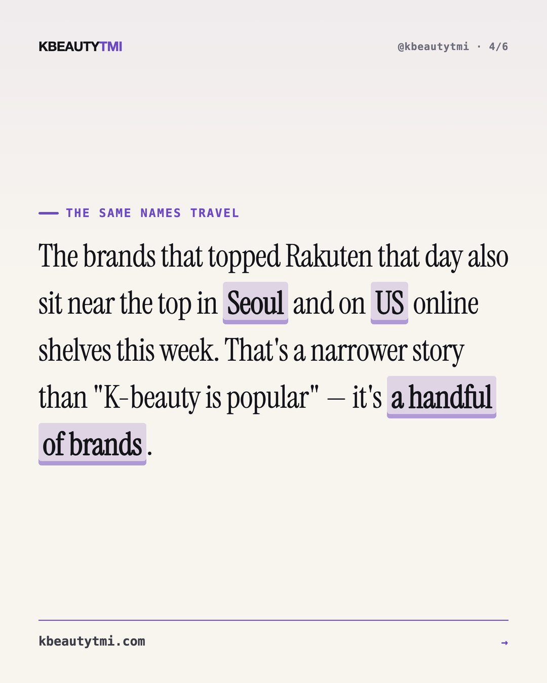 Three of Japan's top four beauty listings were Korean (Oct 3) — card 4 of 6